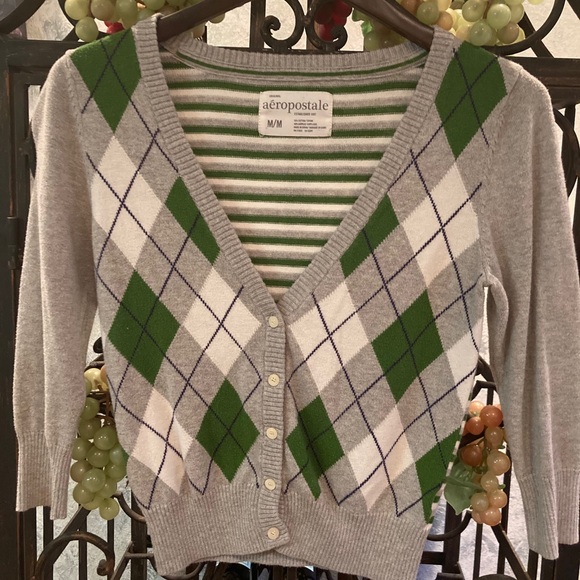 PREPPY AEROPOSTALE BUTTON UP CARDIGAN SWEATER! 🤗 - Picture 1 of 4